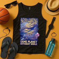 Scuba Diving Same Planet Different World Tank Top