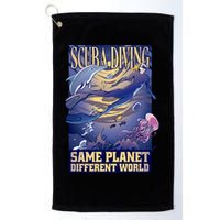Scuba Diving Same Planet Different World Golf Towel