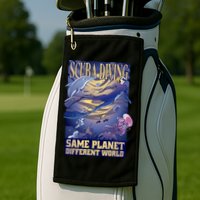 Scuba Diving Same Planet Different World Golf Towel