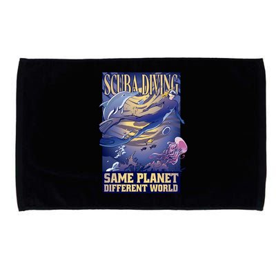 Scuba Diving Same Planet Different World Microfiber Hand Towel