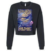 Scuba Diving Same Planet Different World Cropped Pullover Crew