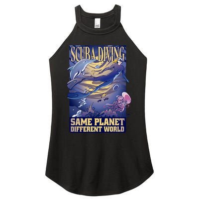 Scuba Diving Same Planet Different World Women's Perfect Tri Rocker Tank