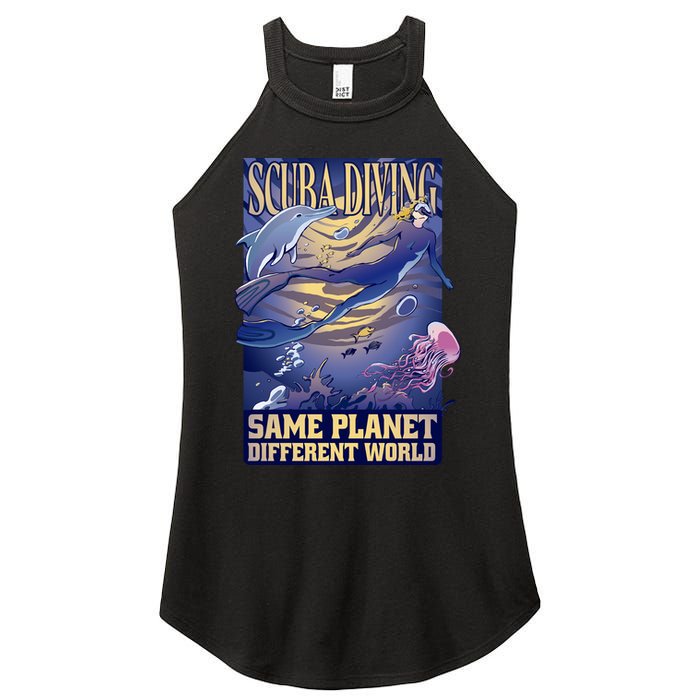 Scuba Diving Same Planet Different World Women's Perfect Tri Rocker Tank