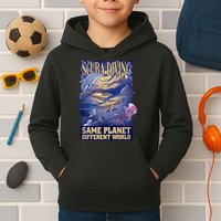 Scuba Diving Same Planet Different World Kids Hoodie