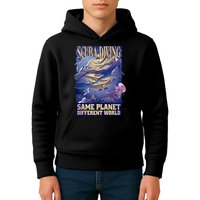 Scuba Diving Same Planet Different World Kids Hoodie