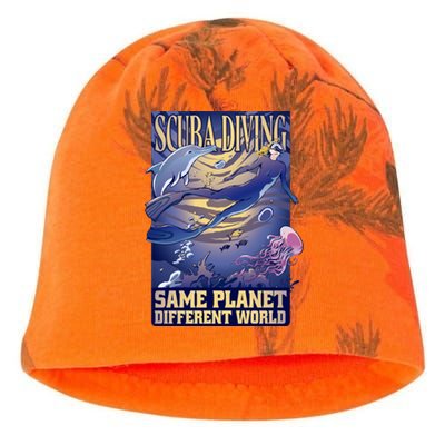 Scuba Diving Same Planet Different World Kati - Camo Knit Beanie