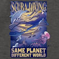 Scuba Diving Same Planet Different World Vector Backpack