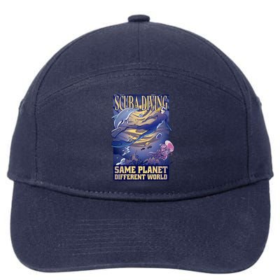 Scuba Diving Same Planet Different World 7-Panel Snapback Hat