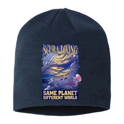 Scuba Diving Same Planet Different World Sustainable Beanie