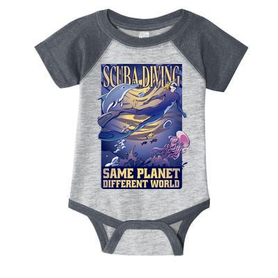 Scuba Diving Same Planet Different World Infant Baby Jersey Bodysuit