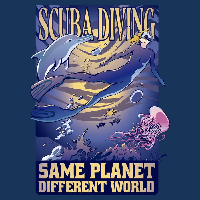 Scuba Diving Same Planet Different World Infant Baby Jersey Bodysuit