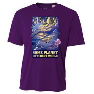 Scuba Diving Same Planet Different World Cooling Performance Crew T-Shirt