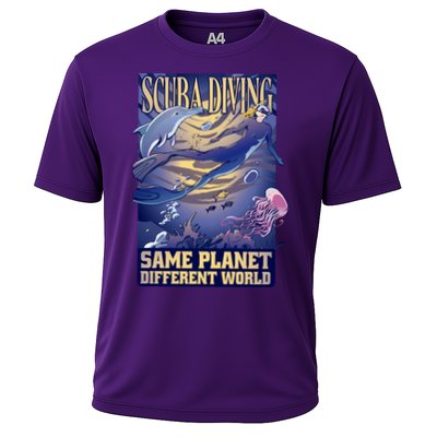 Scuba Diving Same Planet Different World Performance Shirt