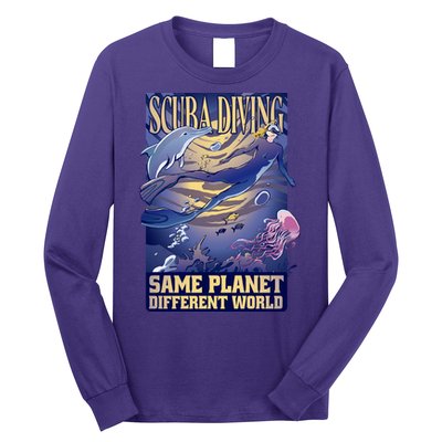 Scuba Diving Same Planet Different World Long Sleeve Shirt