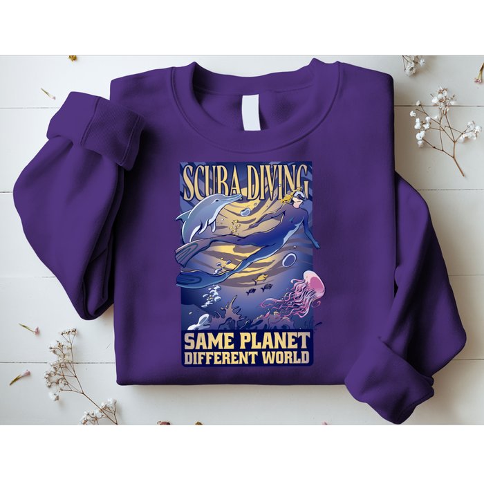 Scuba Diving Same Planet Different World Sweatshirt