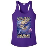 Scuba Diving Same Planet Different World Ladies PosiCharge Competitor Racerback Tank