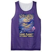 Scuba Diving Same Planet Different World Mesh Reversible Basketball Jersey Tank