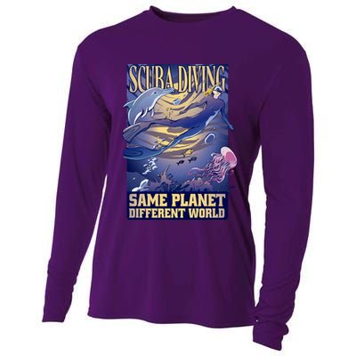 Scuba Diving Same Planet Different World Cooling Performance Long Sleeve Crew