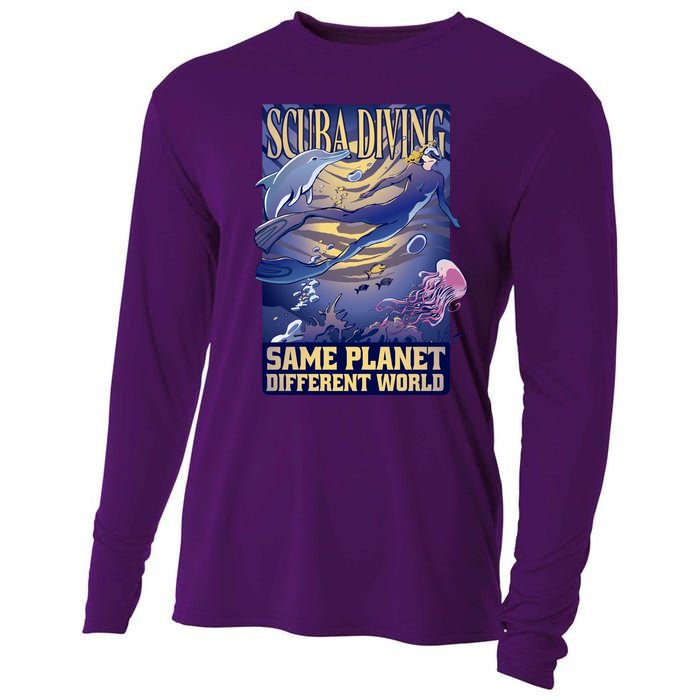 Scuba Diving Same Planet Different World Cooling Performance Long Sleeve Crew