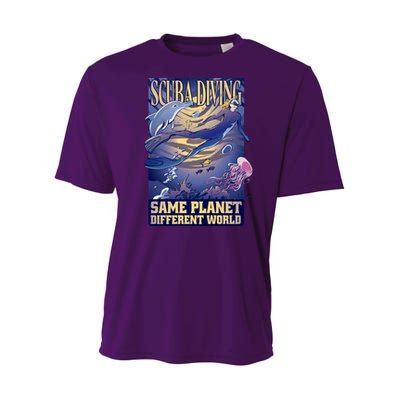 Scuba Diving Same Planet Different World Youth Performance Sprint T-Shirt
