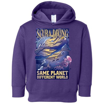 Scuba Diving Same Planet Different World Toddler Hoodie