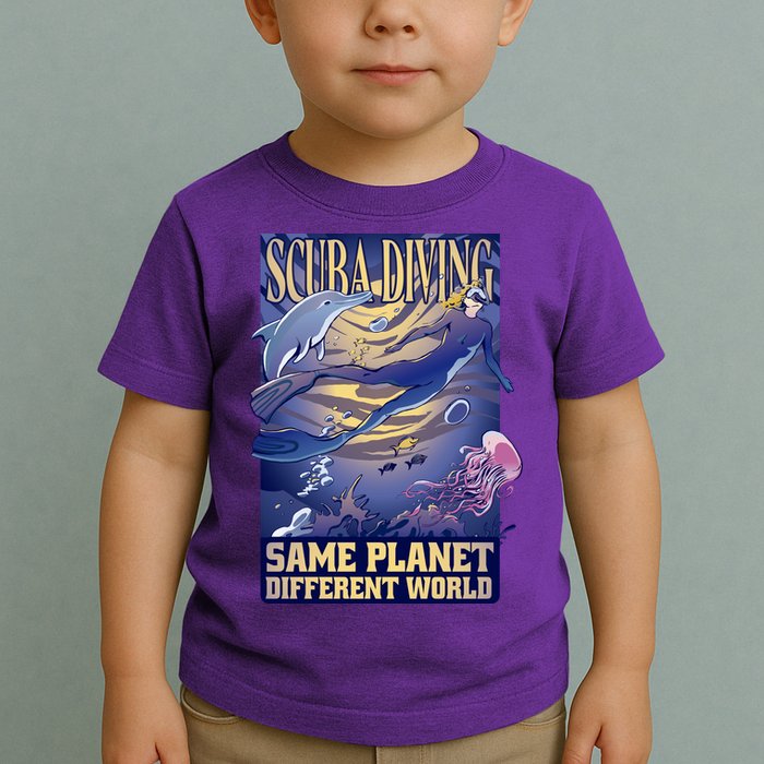 Scuba Diving Same Planet Different World Toddler T-Shirt