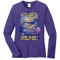 Scuba Diving Same Planet Different World Ladies Long Sleeve Shirt