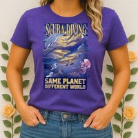 Scuba Diving Same Planet Different World Womens T-Shirt