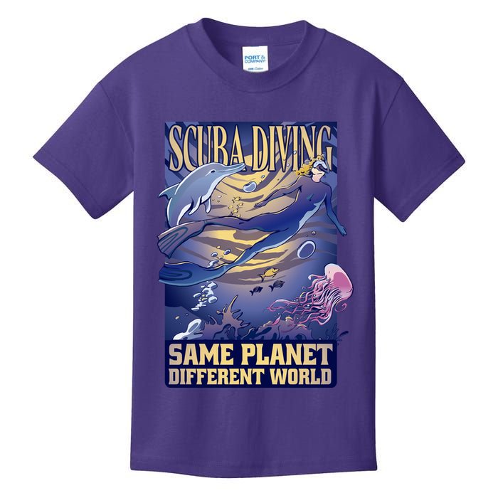 Scuba Diving Same Planet Different World Kids T-Shirt