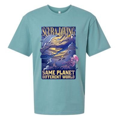 Scuba Diving Same Planet Different World Sueded Cloud Jersey T-Shirt