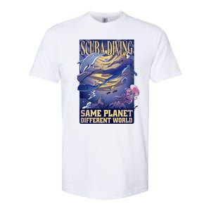 Scuba Diving Same Planet Different World Softstyle CVC T-Shirt