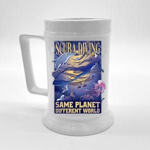 Scuba Diving Same Planet Different World Beer Stein