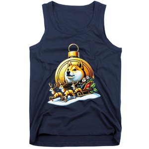 Santa Doge Sleigh Ride Crypto Christmas Adventure Trader Tank Top