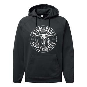 Saddleback Desert Skull White Logo Lightweight Performance Fleece Hoodie