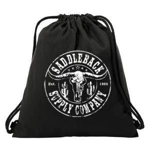 Saddleback Desert Skull White Logo Lightweight Drawstring Bag