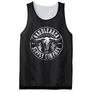 Saddleback Desert Skull White Logo Lightweight Mesh Reversible Basketball Jersey Tank