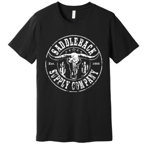 Saddleback Desert Skull White Logo Lightweight Premium T-Shirt