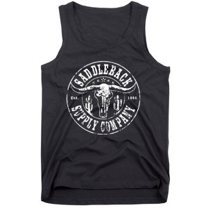 Saddleback Desert Skull White Logo Lightweight Tank Top