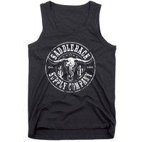 Saddleback Desert Skull White Logo Lightweight Tank Top