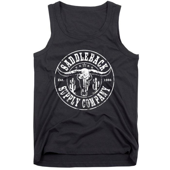 Saddleback Desert Skull White Logo Lightweight Tank Top