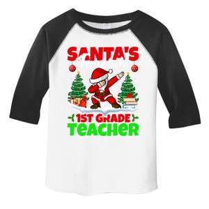 Santa Dabbing Santas Favorite 1St Grade Teacher Christmas Gift Toddler Fine Jersey T-Shirt