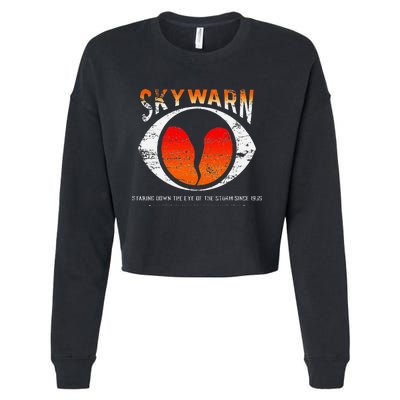 Skywarn Distressed Cropped Pullover Crew