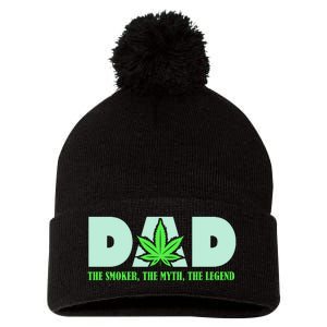 Smoking Dad Pom Pom 12in Knit Beanie