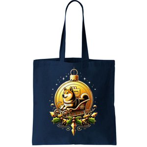 Santa Doge Sleigh Ride Crypto Christmas Adventure Trader Tote Bag