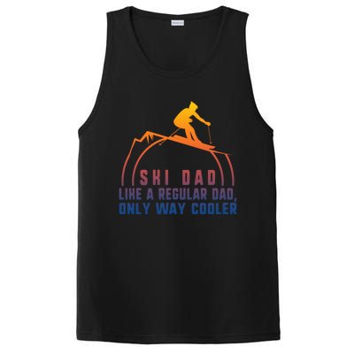 Ski Dad Skiing Daddy Papa Grandpa Cool Snowboarding Father Cool Gift PosiCharge Competitor Tank