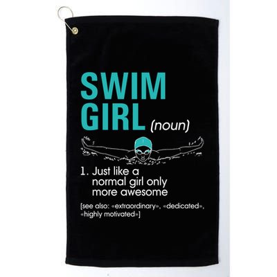 Swim Definition Super Cute Swimming Swimmers Gift Golf Towel