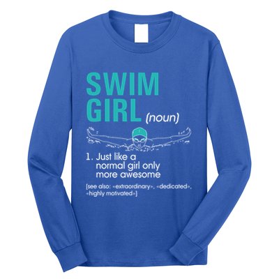 Swim Definition Super Cute Swimming Swimmers Gift Long Sleeve Shirt