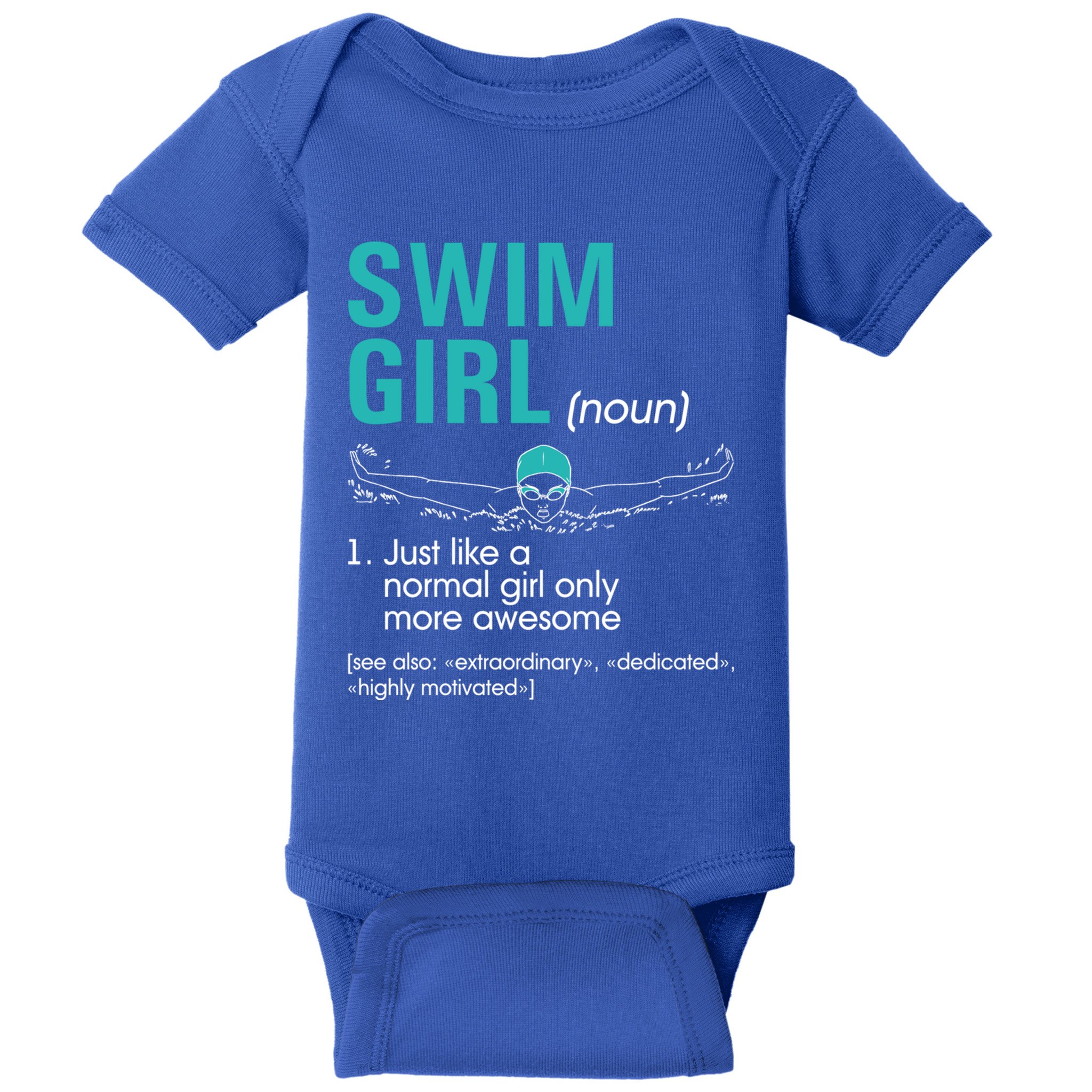 Swim Definition Super Cute Swimming Swimmers Gift Baby Bodysuit