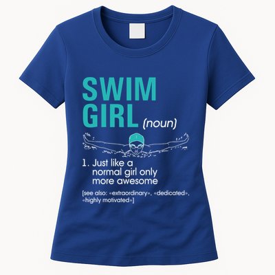 Swim Definition Super Cute Swimming Swimmers Gift Womens T-Shirt