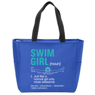 Swim Definition Super Cute Swimming Swimmers Gift Zip Tote Bag